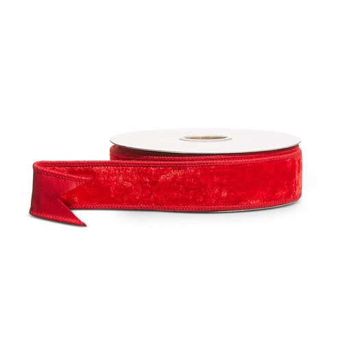 Red Velvet Wired Ribbon 1.5" x 10 Yards