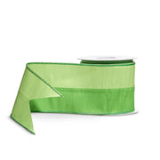 Green Two-Tone Velvet Wired Ribbon 4 Inches x 10 Yards