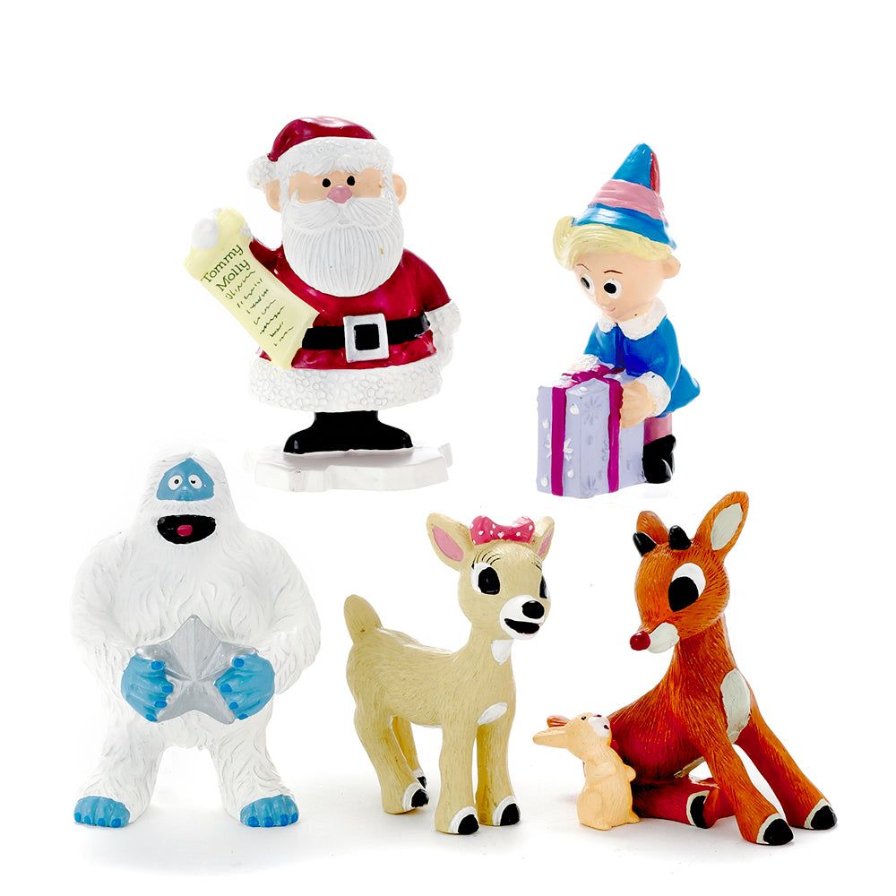 Rudolph The Red Nose Reindeer Figurines Box Set of 5