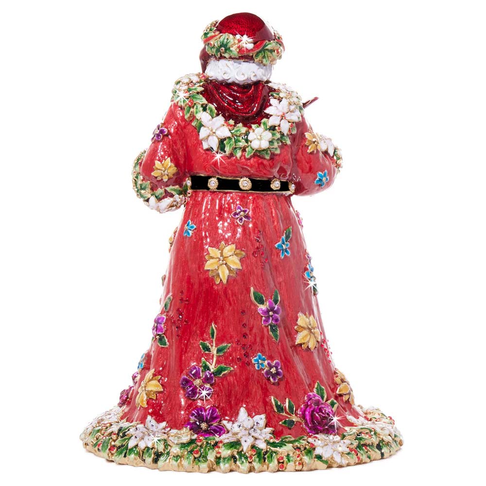 Floral Santa Figural Box