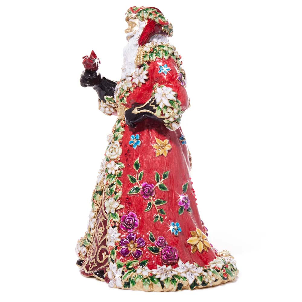 Floral Santa Figural Box