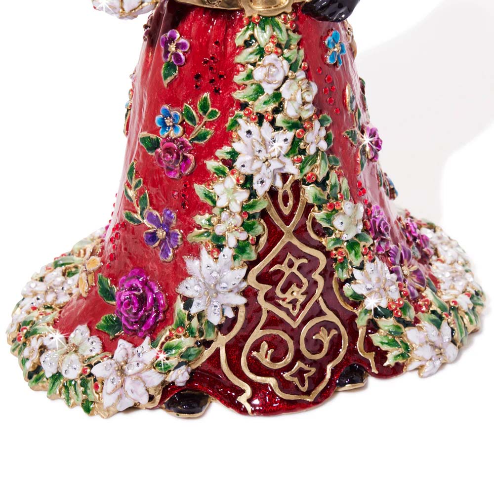 Floral Santa Figural Box