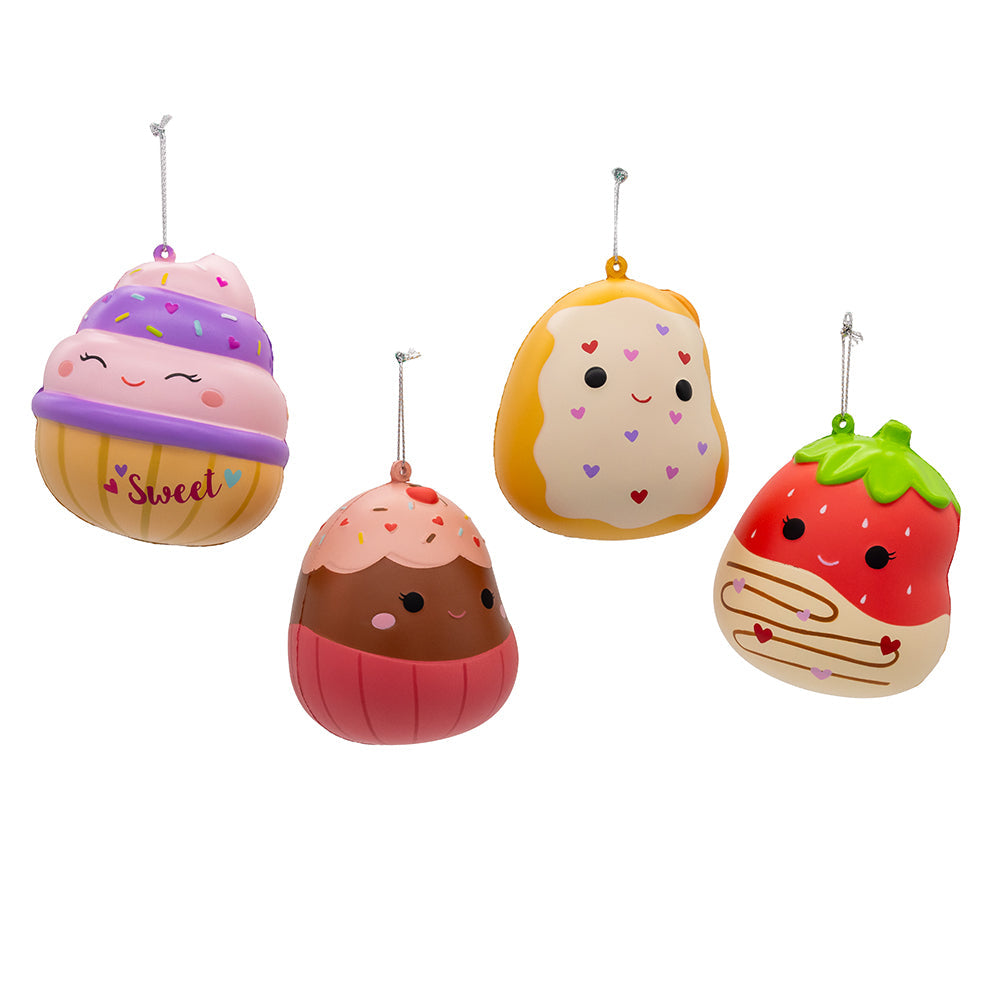 Squishmallows® Kimmie, Danka, Scarlet & Ottie Ornaments Set of 4