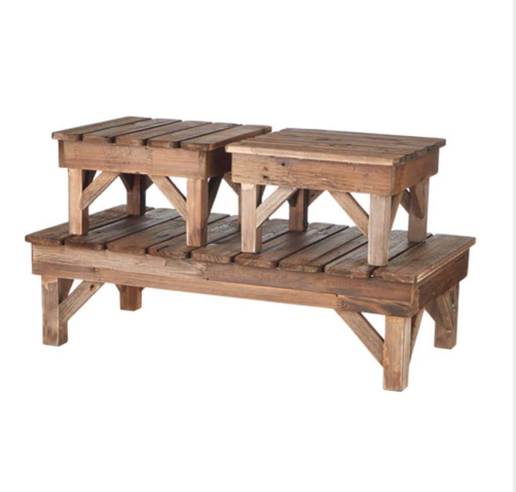 Distressed Risers Set of 3