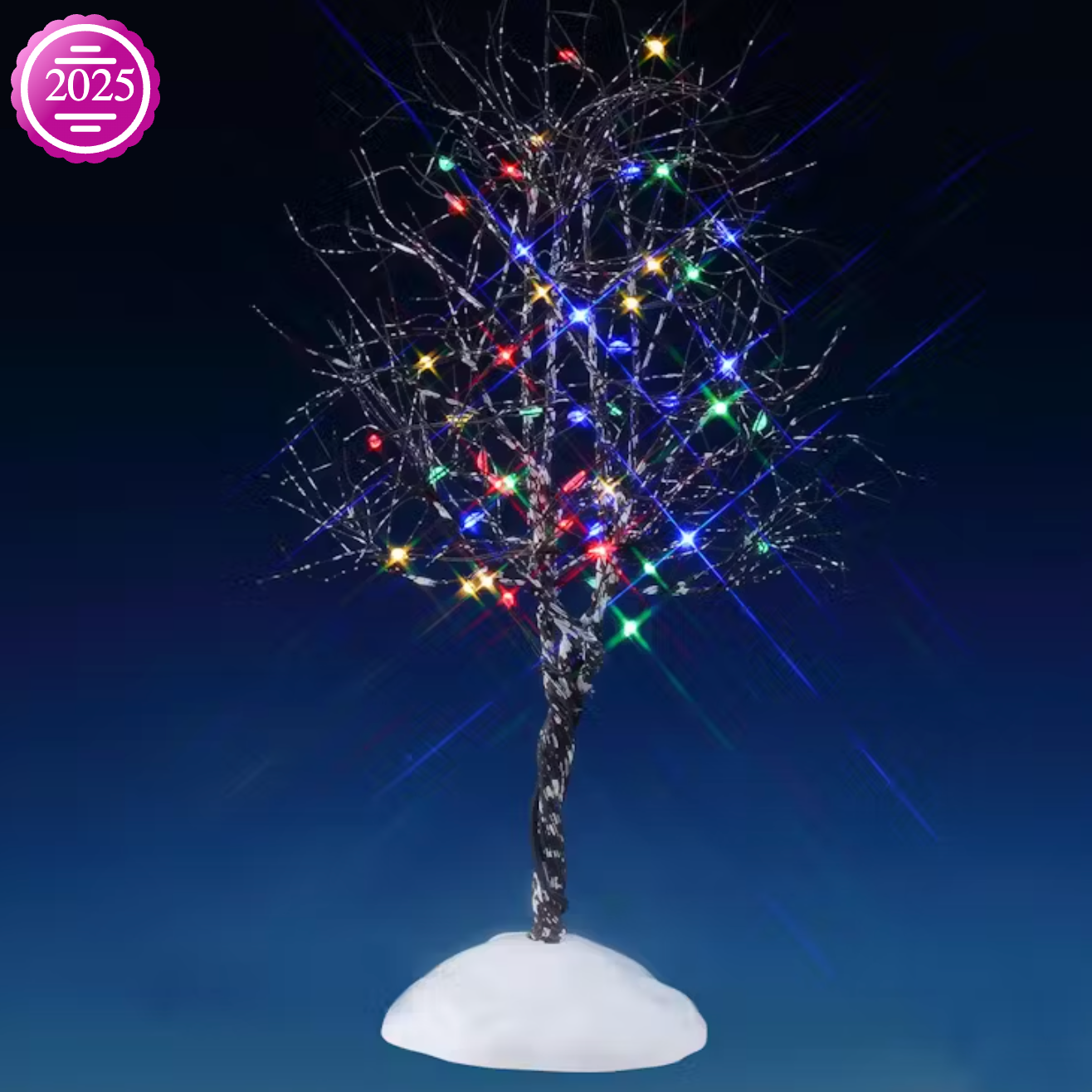 Butternut Tree with Multi Color Lights