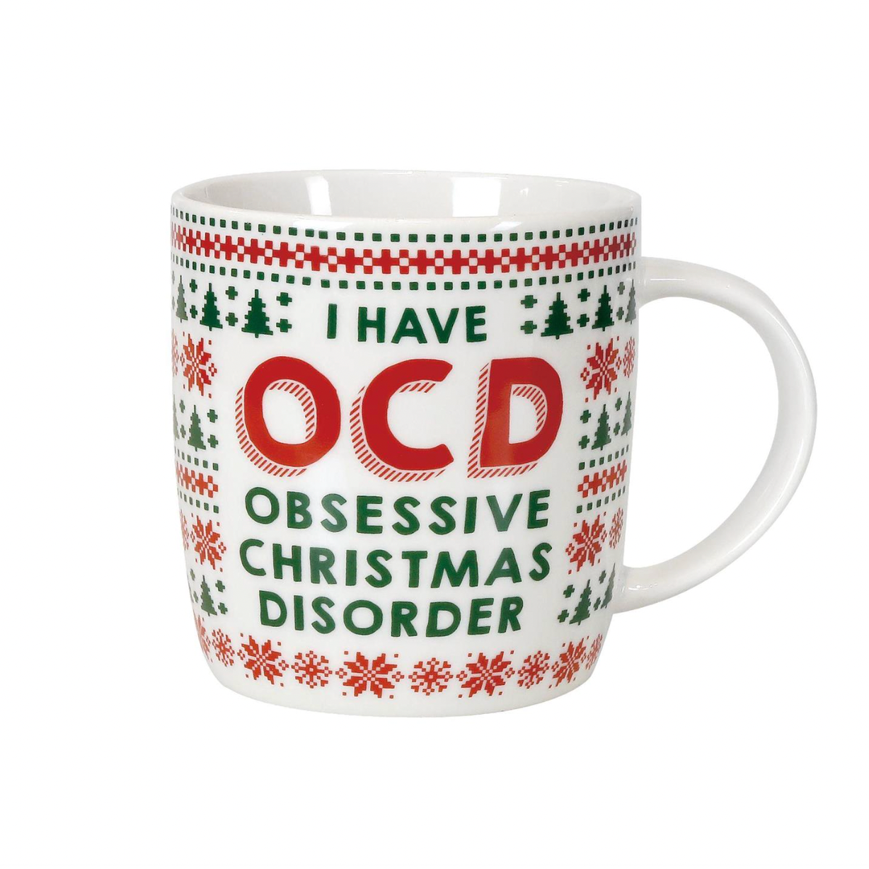 OCD Obsessive Christmas Disorder Christmas Mug & Glasses 12 Ounces