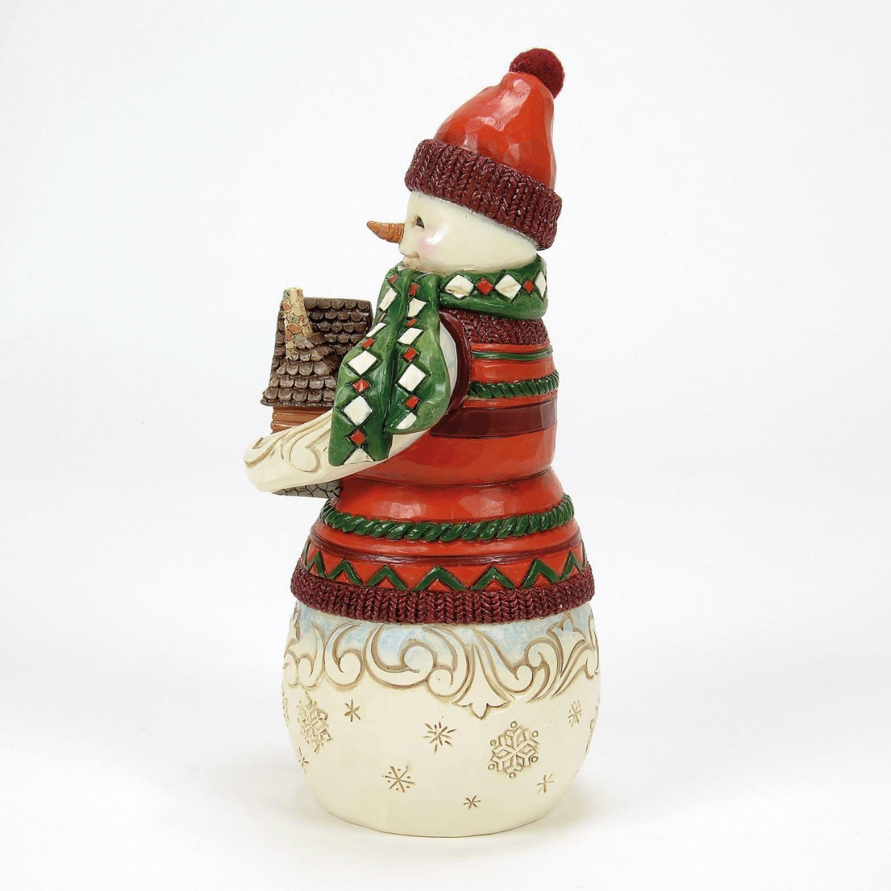Welcome to the Cabin Lodge Snowman with Log Cabin