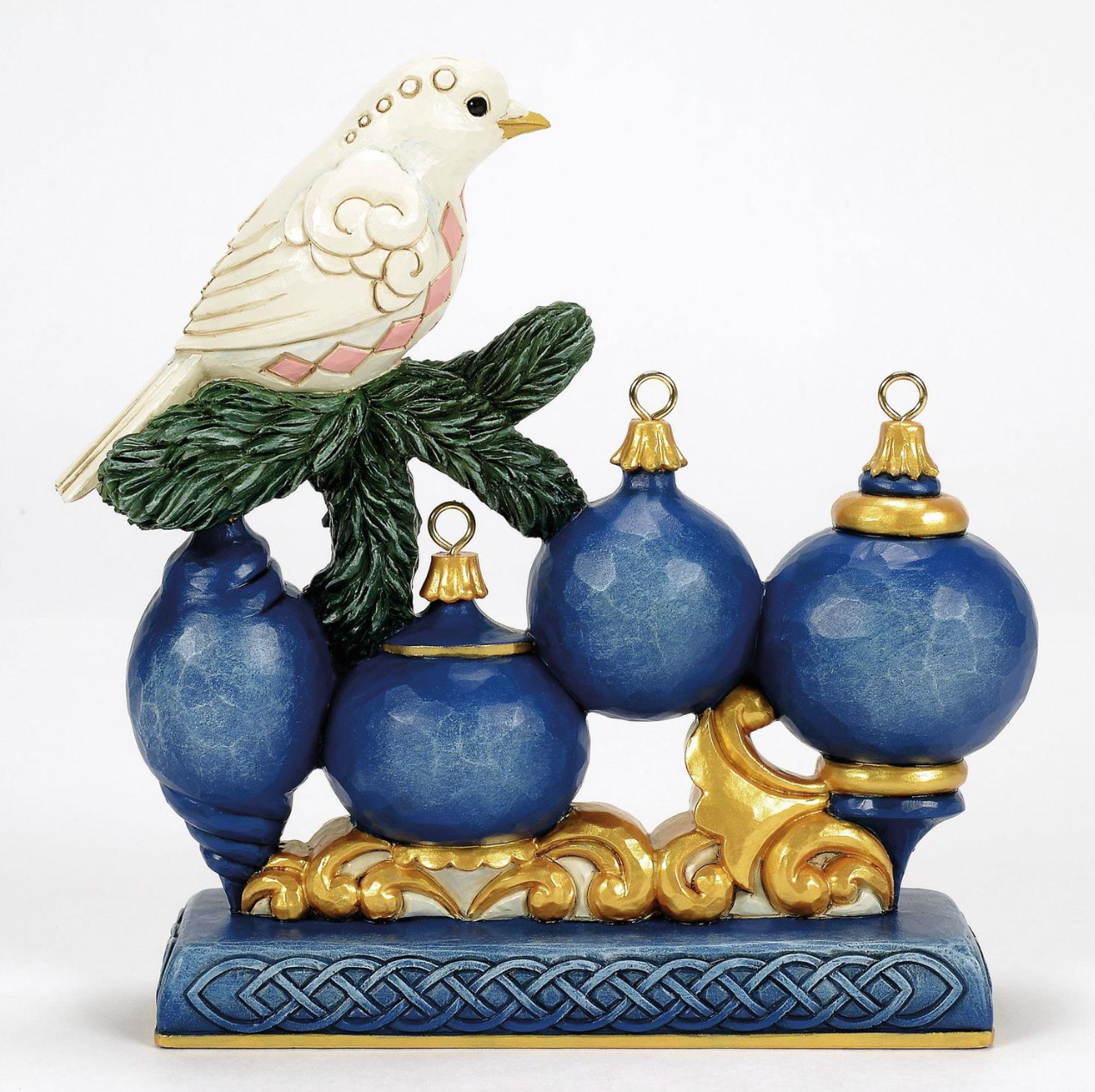 Peaceful Perch Blue & Gold Hope with Dove