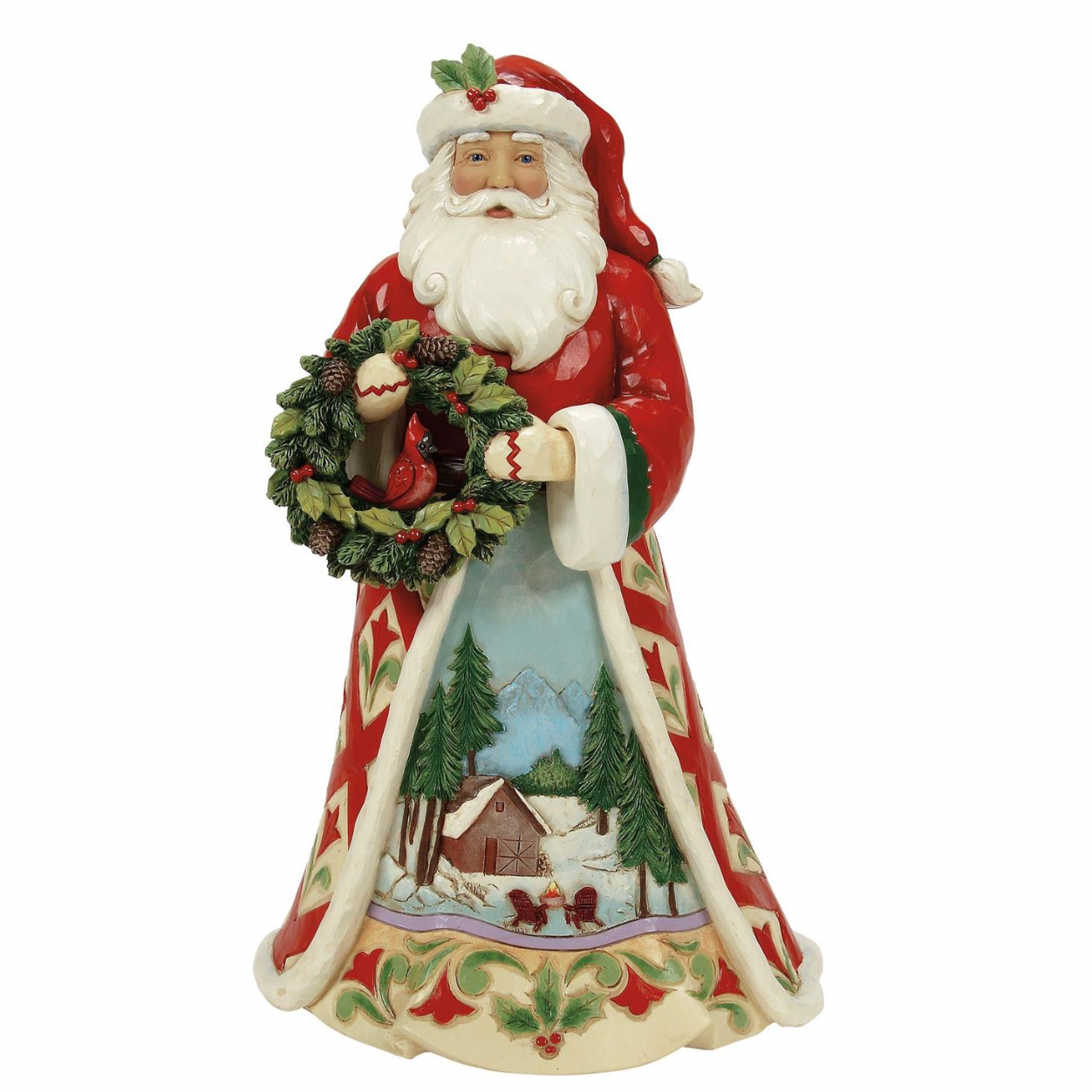 Christmas's Peaceful Retreat Christmas at the Lodge Lodge Santa Wreath &