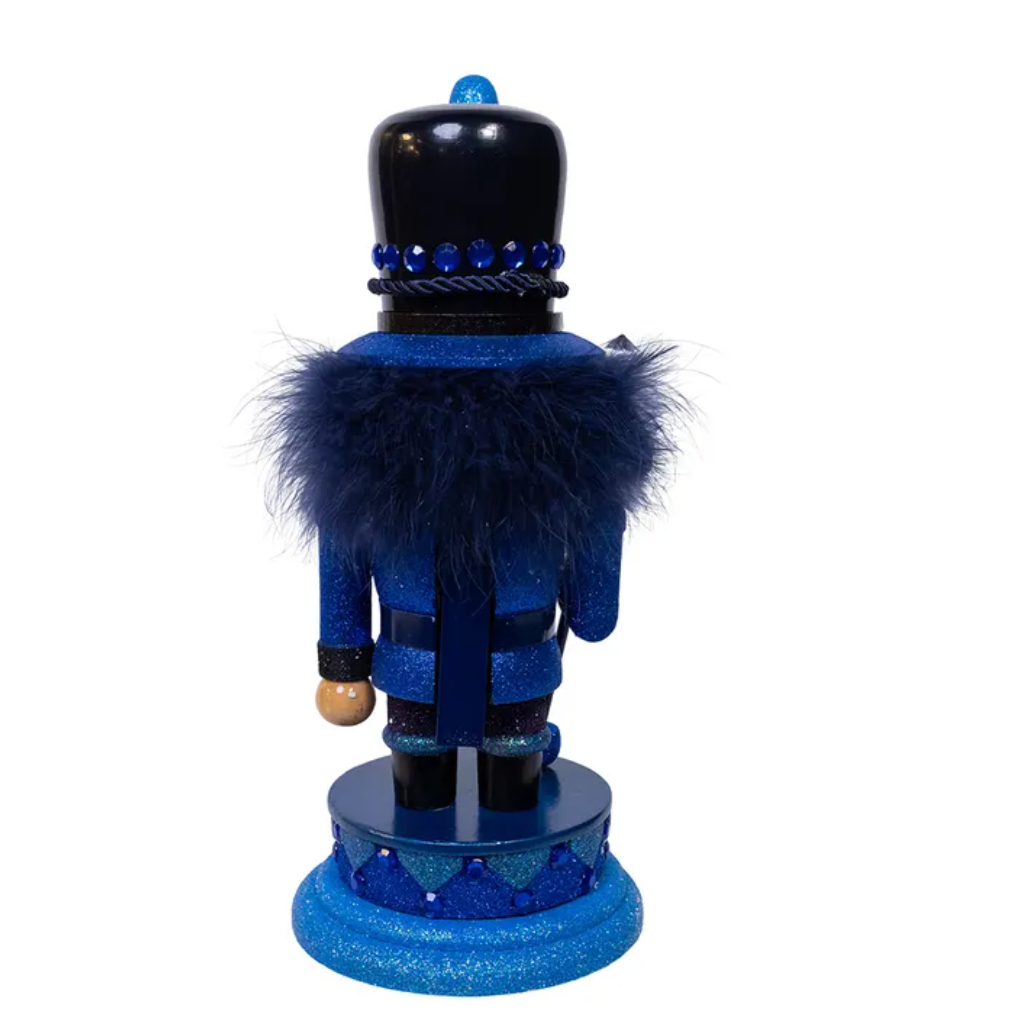 Hollywood Nutcrackers Blue Glitter Soldier Nutcracker 16"