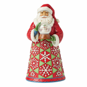 Frosty Keepsake Santa Holding Mini Globe