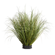 Long Grass with Foam Base Two Tone Green 25"