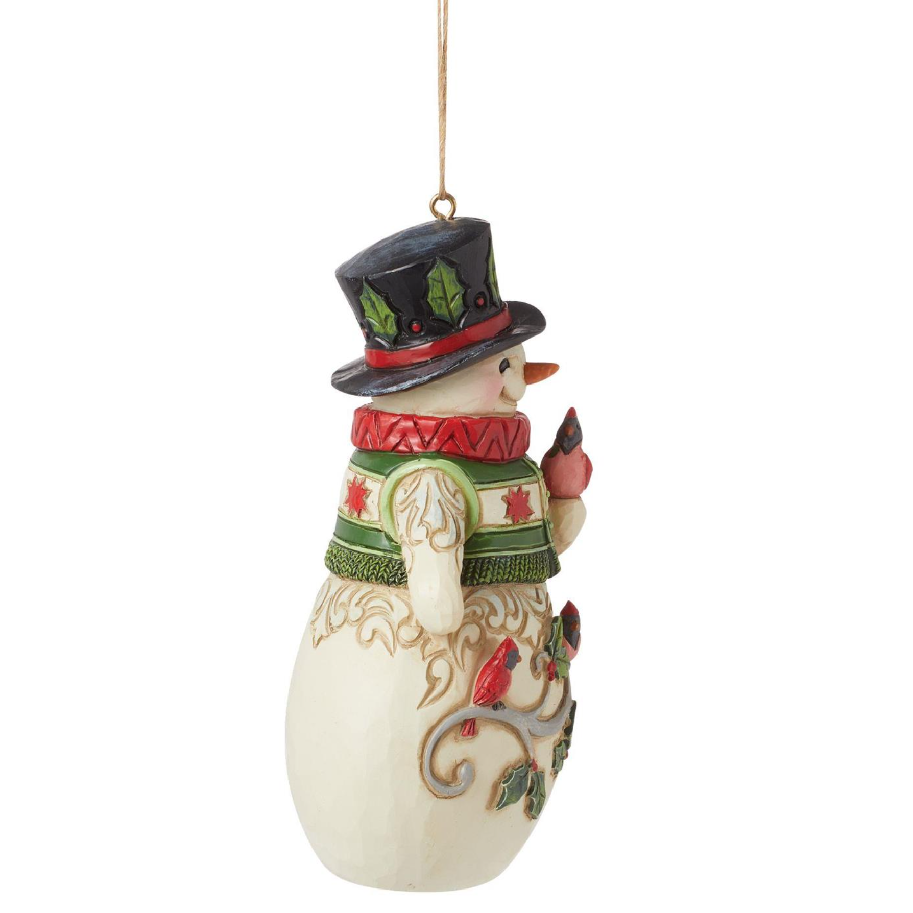 Snowman with Cardinal Ornament