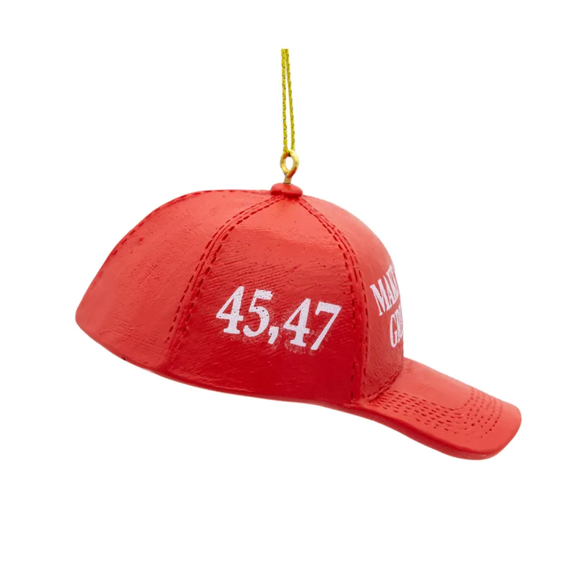 MAGA Make America Great Again 45 and 47 Hat Resin Ornament 3.5"