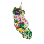 California Cityscapes Glass Ornament 5"