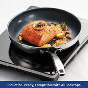 Tri-Ply Clad Stainless Steel Ceramic Nonstick Fry Pan 10 Inch