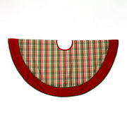 Dupion Plaid with Velvet Trim Tree Skirt 48"