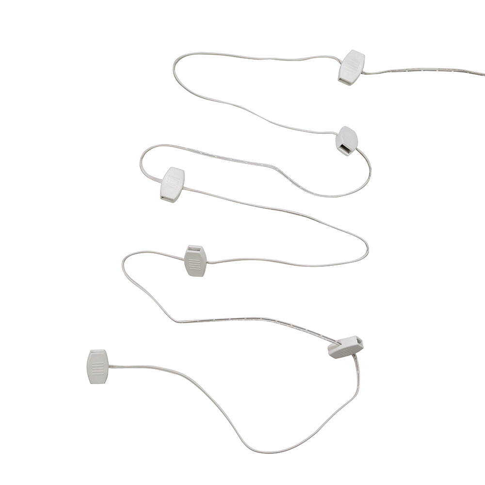 USB PowerConnect+ Extension Cord with White Wire and 12 Ports 10' Long