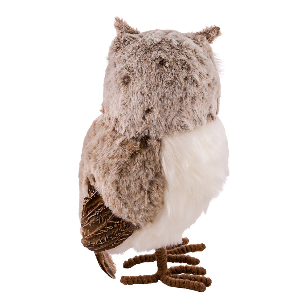 Gray and Brown Owl Ornament 13.5"