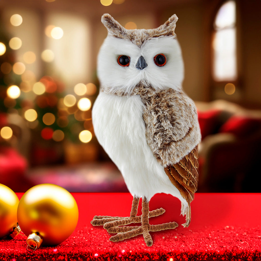 Gray and Brown Owl Ornament 13.5"