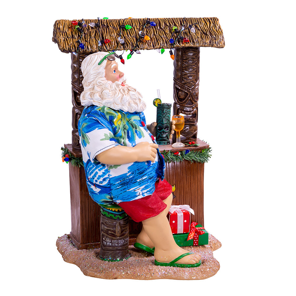 Beach Santa Sitting At Bar 11"