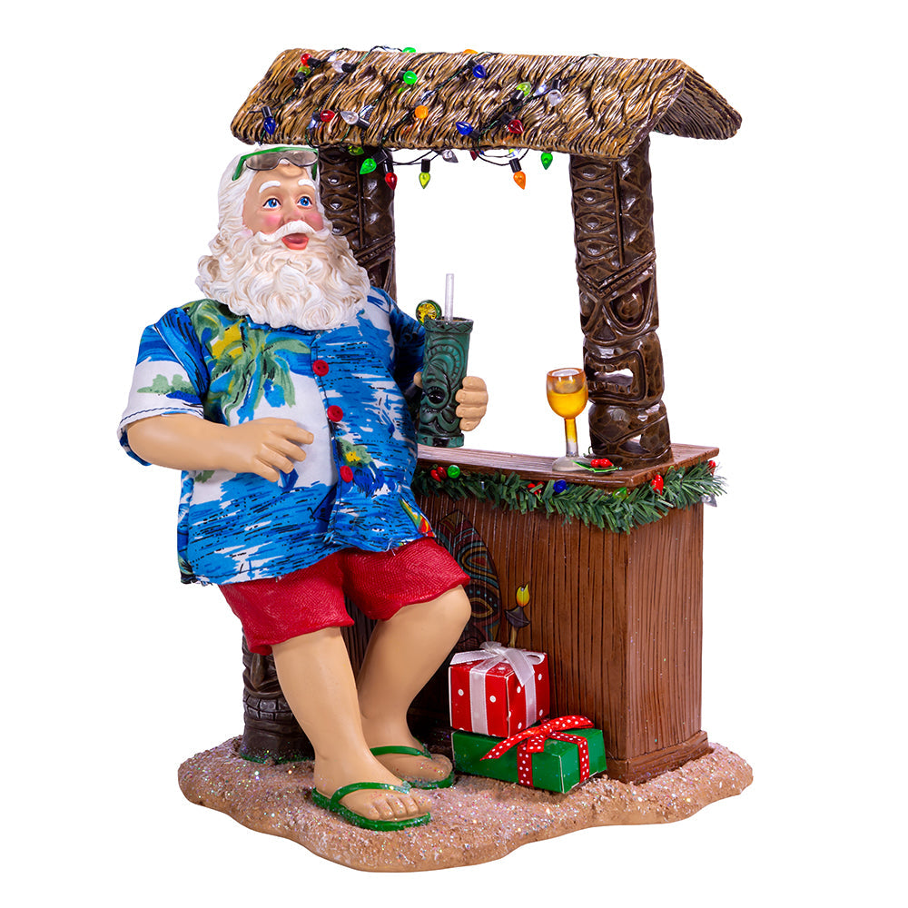 Beach Santa Sitting At Bar 11"