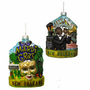 New Orleans Cityscape Glass Ornament 5"