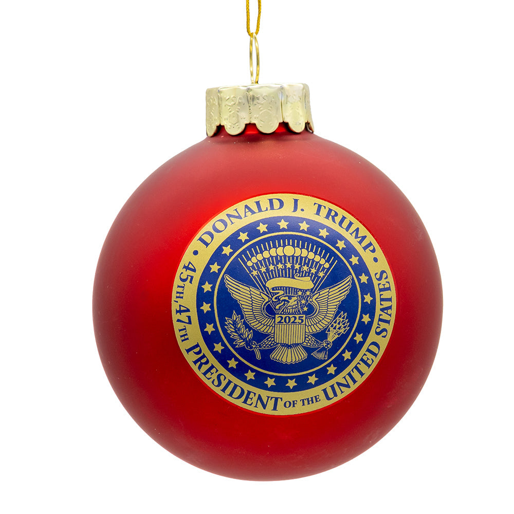 President Trump 45 and 47 Glass Ball Ornament 80MM