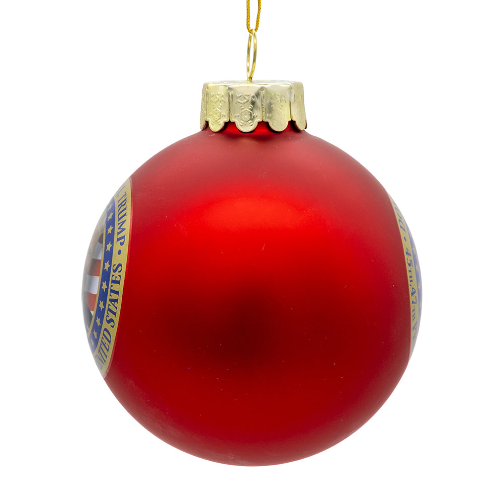 President Trump 45 and 47 Glass Ball Ornament 80MM