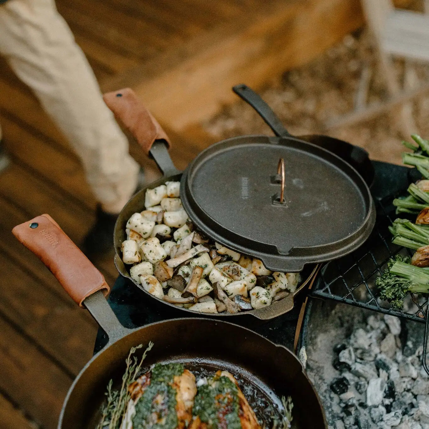 All-in-One Cast Iron Skillet 10 Inch