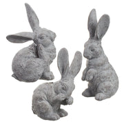 Grey Bunnies 6" Set of 3