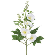 Hollyhock Spray White 33"