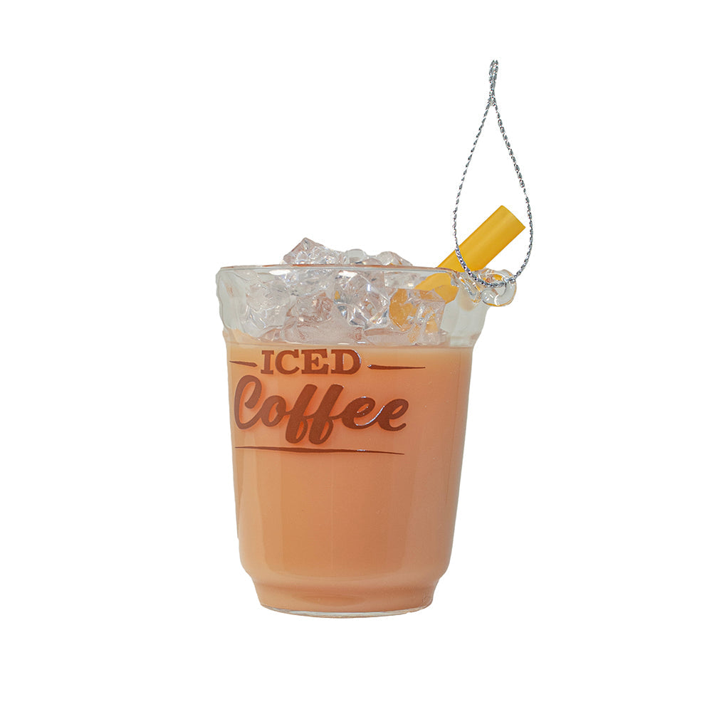 Iced Coffee With Liquid Glass Ornament 2.6"
