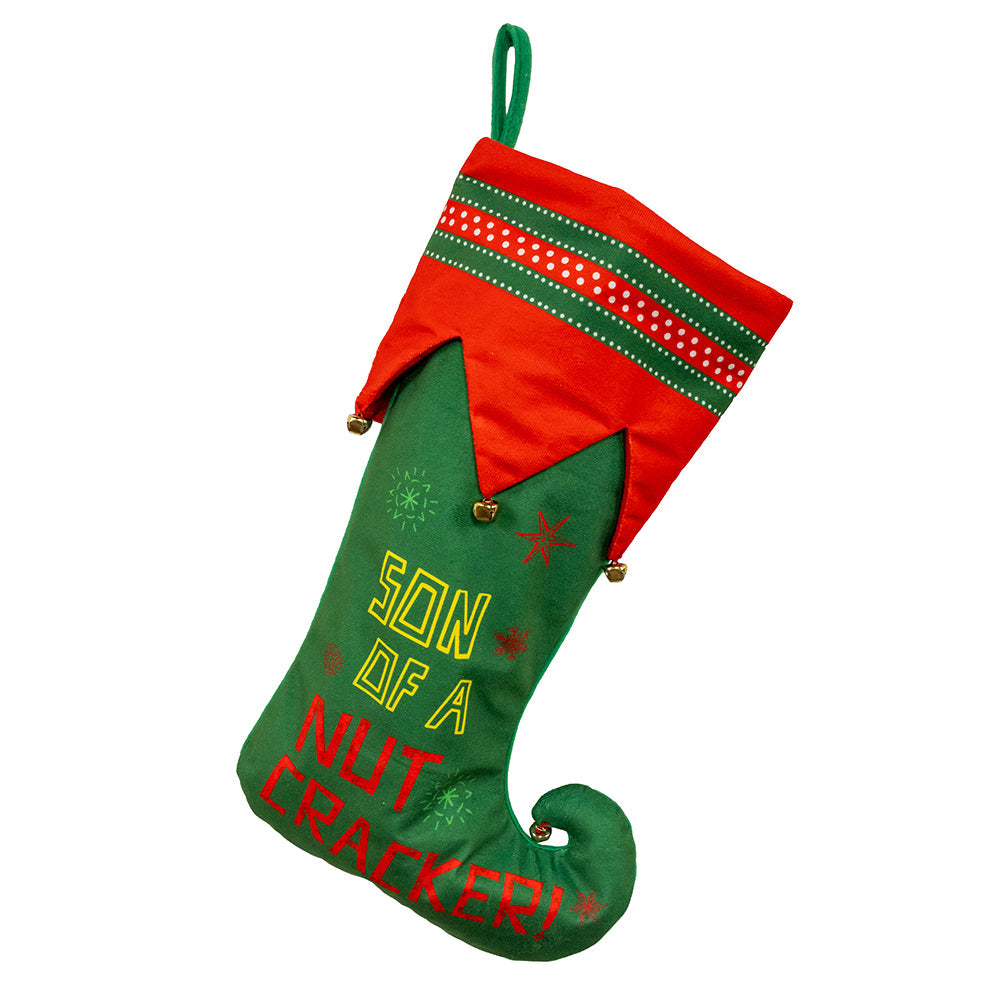 Elf Son of a Nutcracker Stocking 19"
