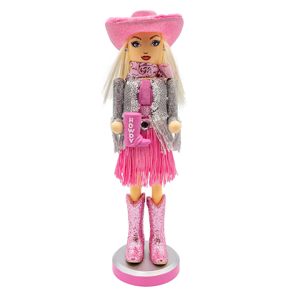 Honky Tonk Cowgirl Nutcracker 12"