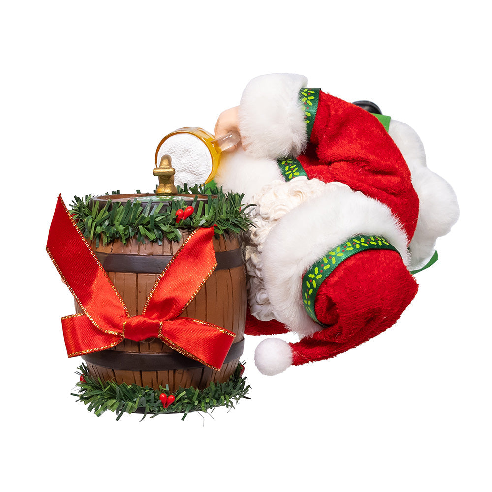 Fabriche Beer Santa with Barrel 10.5 Inches