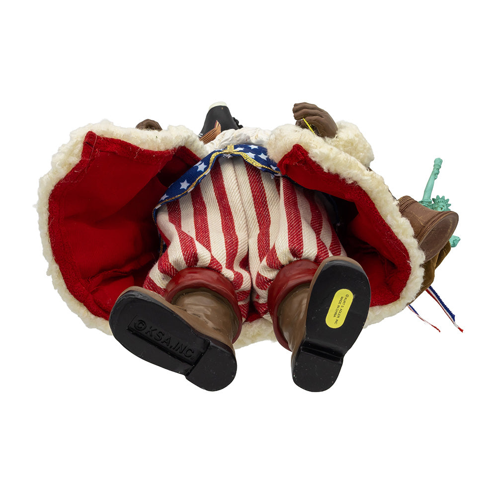 Fabriché 250th Anniversary of America Musical Santa 11"