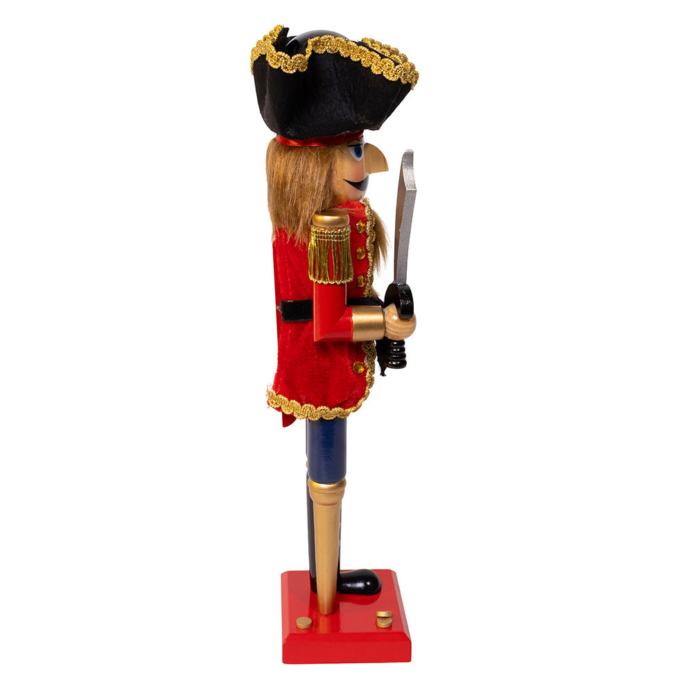 Peg-Leg Pete Pirate Wooden Nutcracker 15 Inches