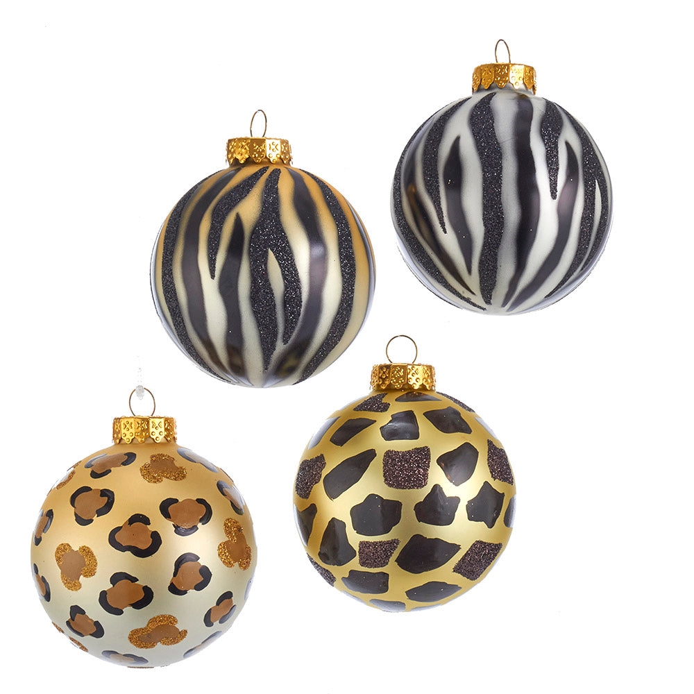 Animal Print Gold, Silver and BlackBall 6 Piece Set Animal