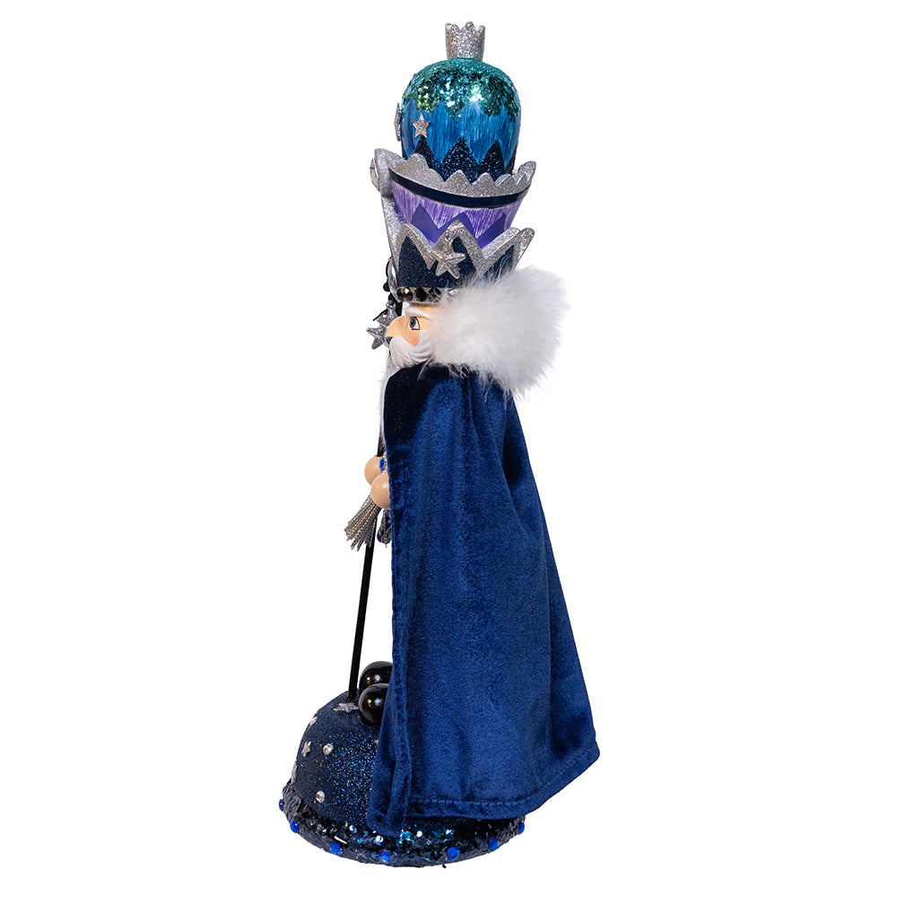 Hollywood Midnight Man Wizard Nutcracker 18.5"