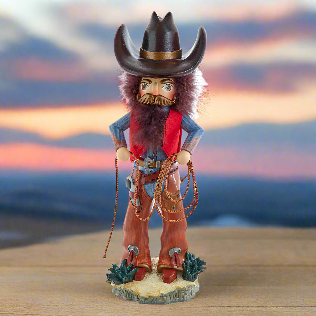 Hollywood Cowboy with Lasso Nutcracker 18 Inches