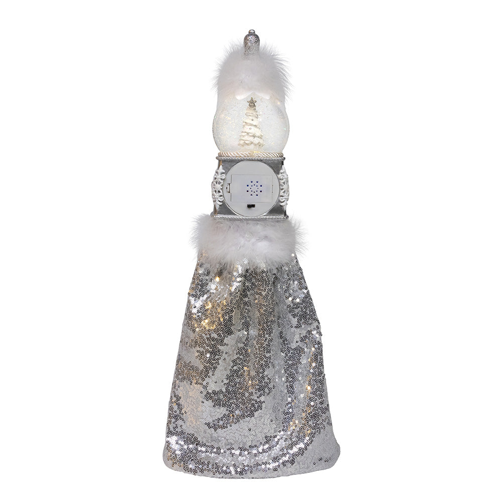 Musical Silver Nutcracker Waterglobe Hat 22"