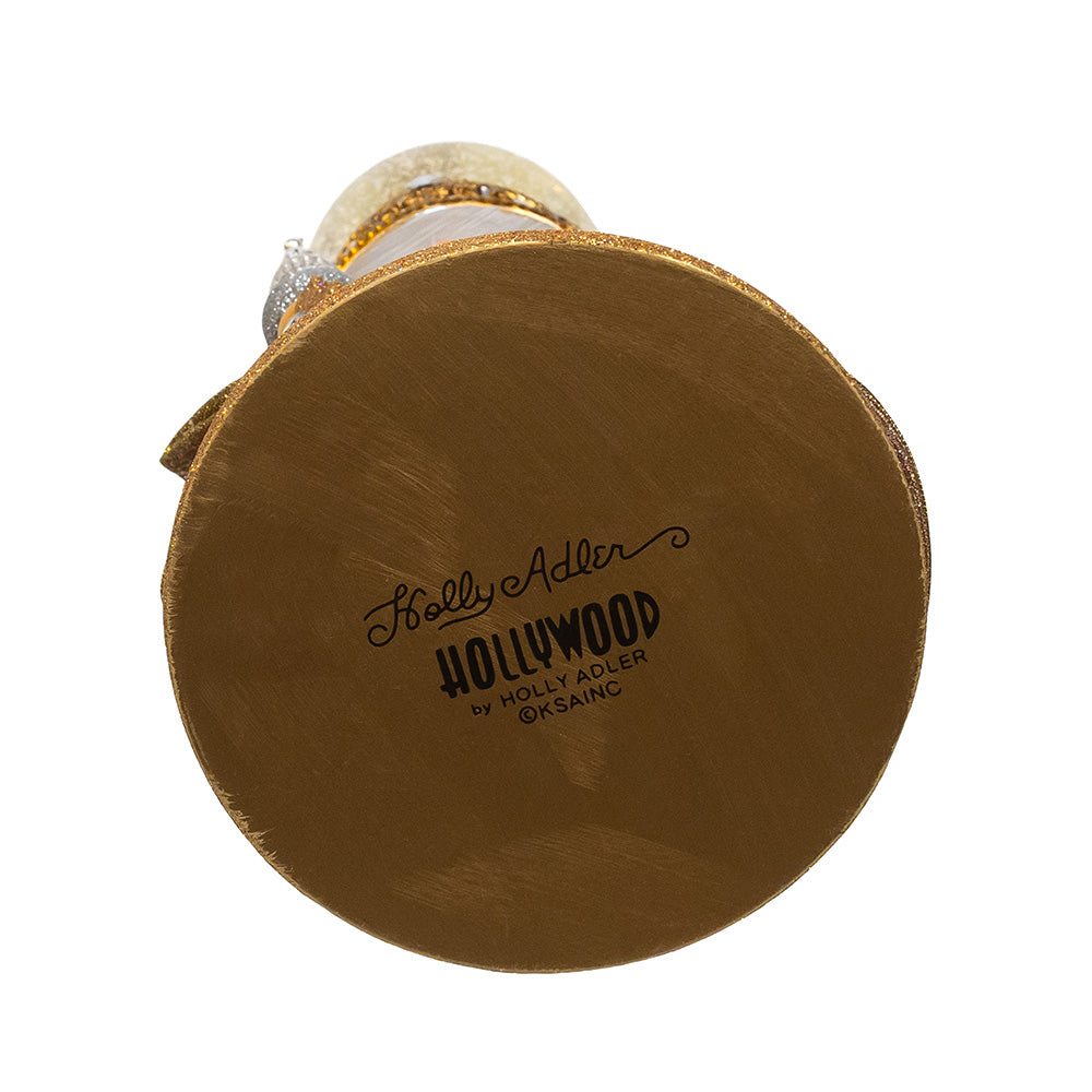 Hollywood Nutcrackers Musical Gold and Silver Nutcracker with Water Globe 22"