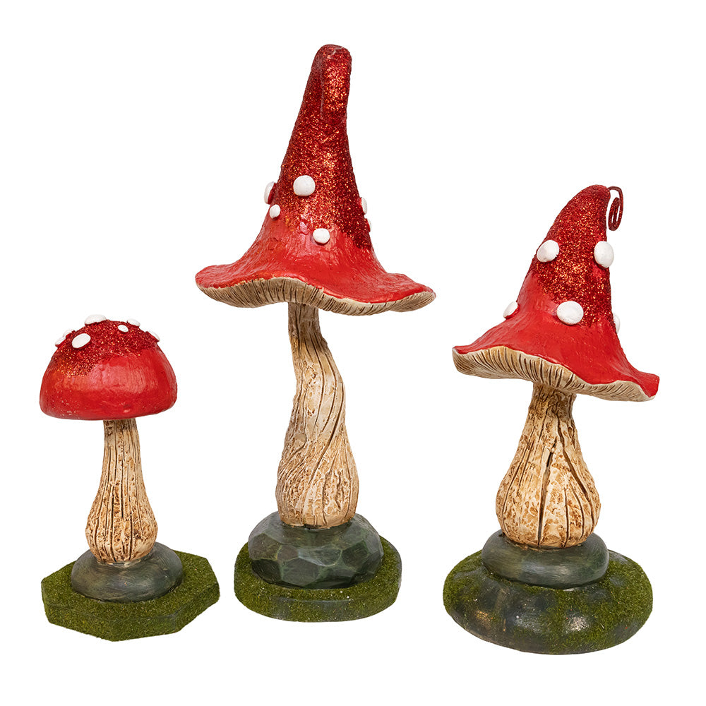 Hollywood Mushroom Figure 6 to 12" Each Set of 3