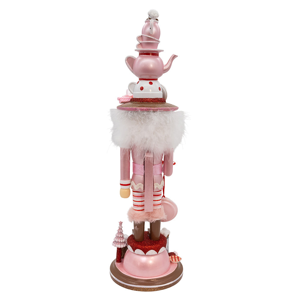 Hollywood Pink Tea Party Nutcracker 18"