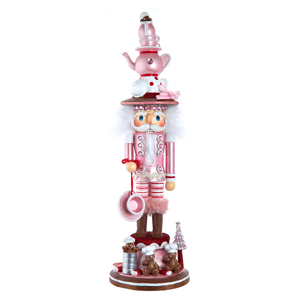 Hollywood Pink Tea Party Nutcracker 18"