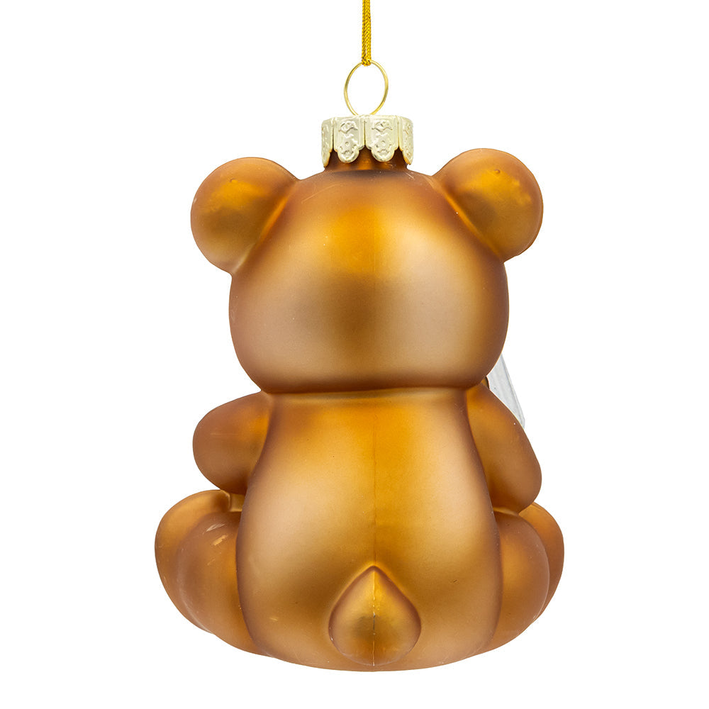 Hershey's Bear Glass Ornament 4"