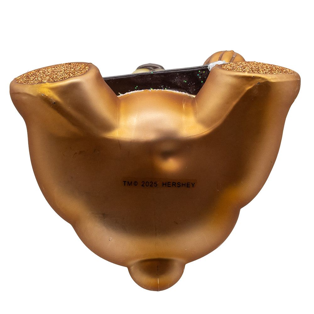 Hershey's Bear Glass Ornament 4"