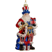 Bellissimo Patriotic Santa Ornament