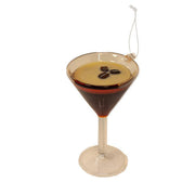 Glass Espresso Martini Ornament 4 Inches
